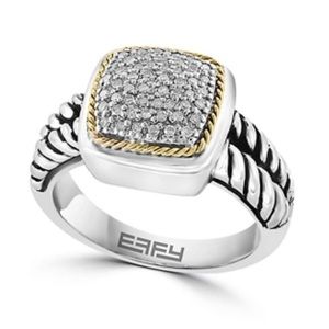 Effy 1/5 ct Diamond Square Ring